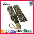 China Hersteller Factory Hohe Qualität OEM Werbe Leopard Print Regenschirm Automatische Öffnen und Schließen